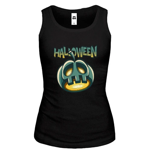 Женская майка Halloween Серая Тыква