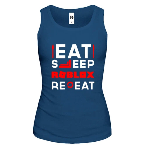 Жіноча майка Eat Sleep Roblox Repeat