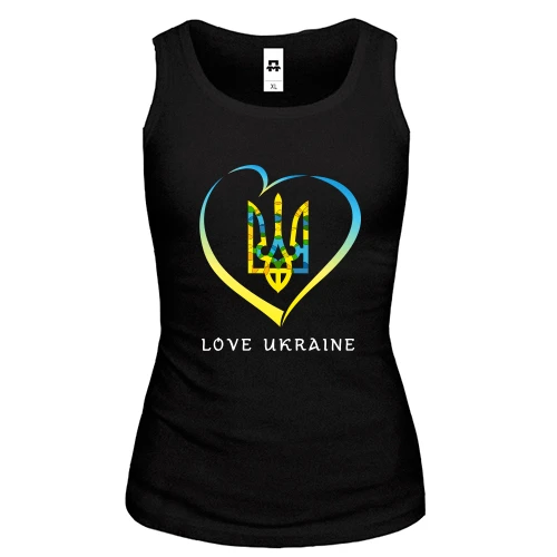 Женская майка, Черный, Love Ukraine