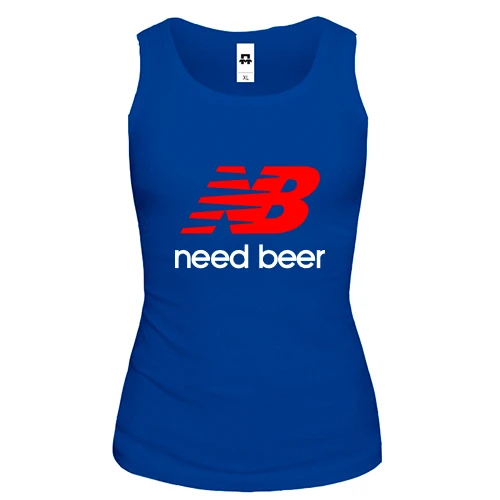 Жіноча майка, синій, NB - Need Beer