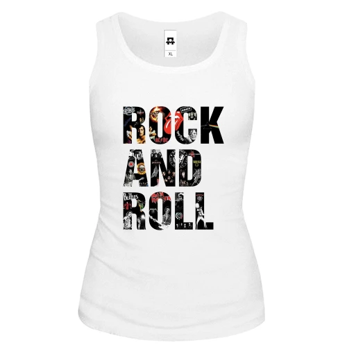Женская майка Rock And Roll (Рок группы)