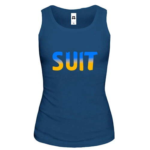 Женская майка Suit (желто-голубой)