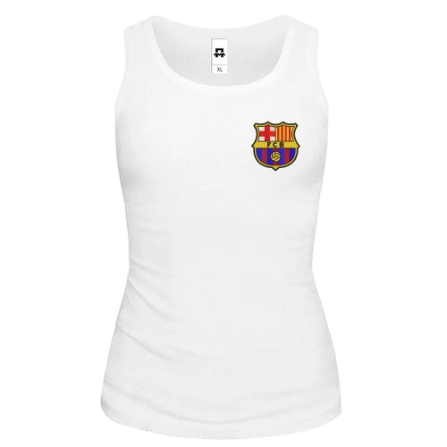 Женская майка, белый, FC Barcelona