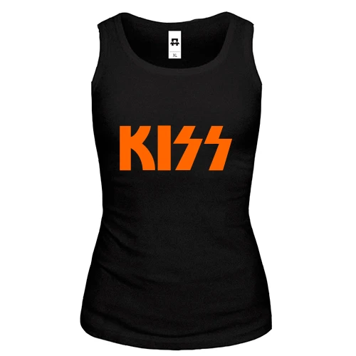 Жіноча майка, Чорний, KISS