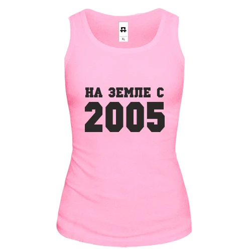 Женская майка На земле с 2005