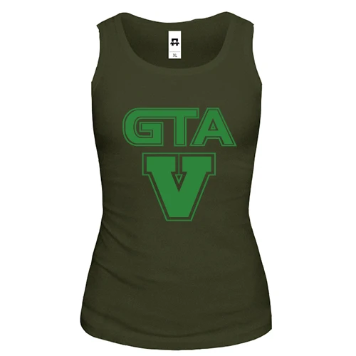 Жіноча майка GTA V із зеленим логотипом