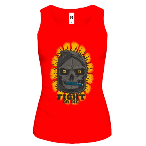 Женская майка с надписью Fight or die