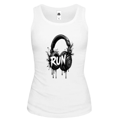 Женская майка Наушники Run