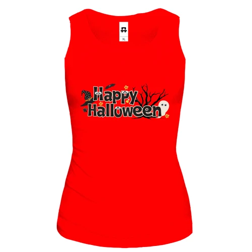 Жіноча майка з написом Happy Halloween (2)