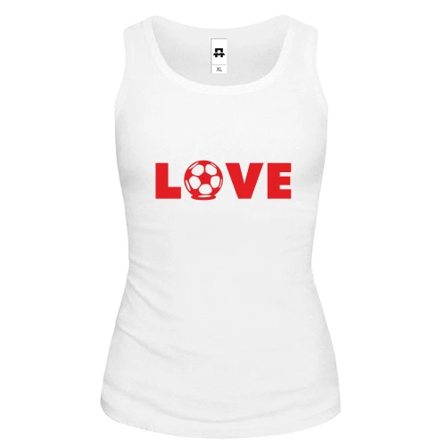 Женская майка Love футбол