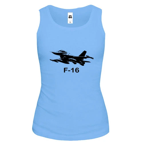 Женская майка, синий, F-16