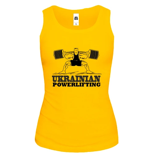 Женская майка, Желтый, Ukranian powerlifting