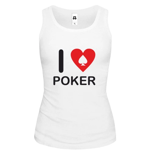 Жіноча майка I love Poker