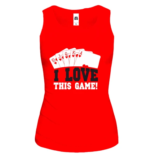 Жіноча майка I love tnis game