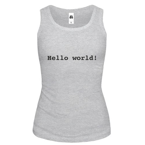 Жіноча майка Hello World!