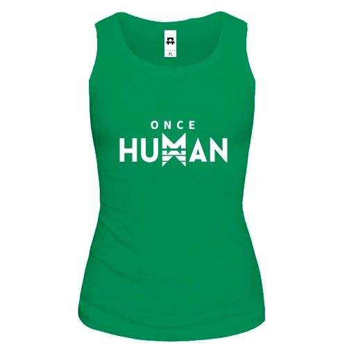 Женская майка Once Human с белой эмблемой