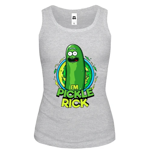 Женская майка pickle Rick