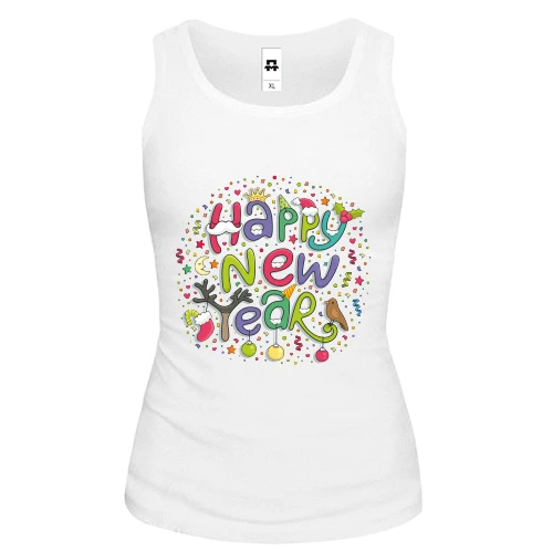 Женская майка Happy New Year (2)