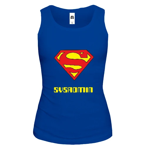 Жіноча майка Superman для сисадміна