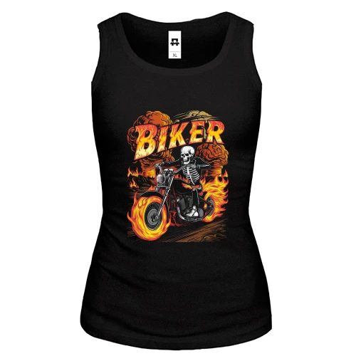 Женская майка, черный, Fire Biker