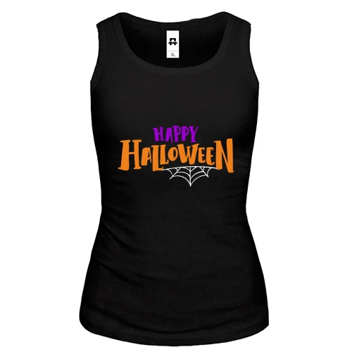 Жіноча майка Happy Halloween (напис)