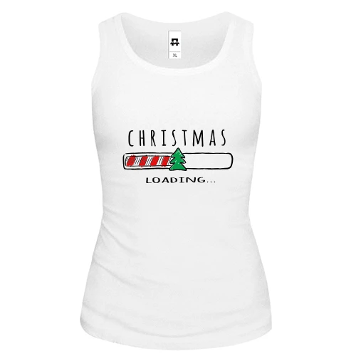 Женская майка, белый, Christmas Loading