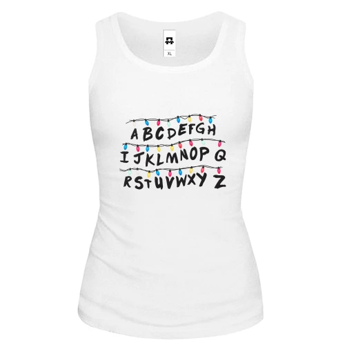 Жіноча майка Stranger things alphabet