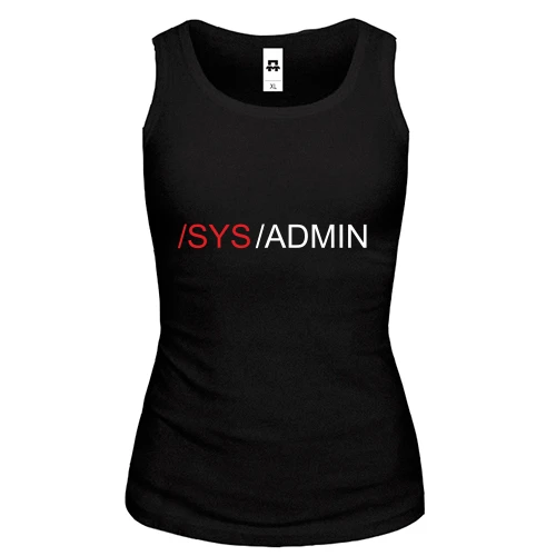 Женская майка SYS ADMIN