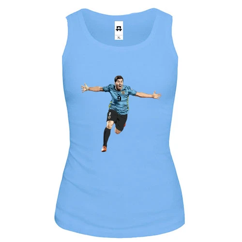 Женская майка, синий, Luis Suarez