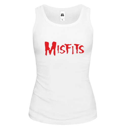 Женская майка с надписью Misfits