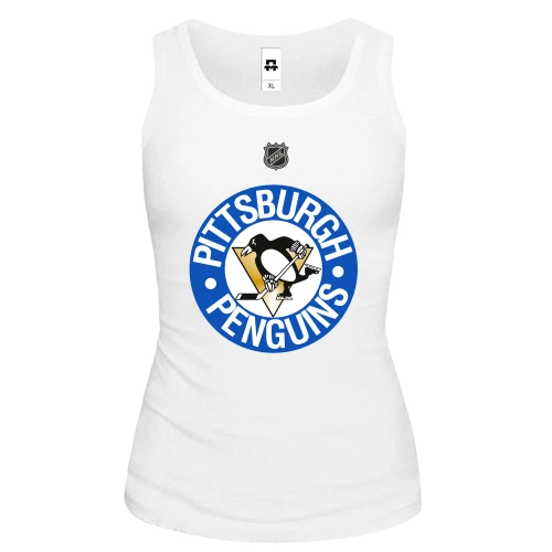 Жіноча майка Pittsburgh Penguins з емблемою в синьому колі