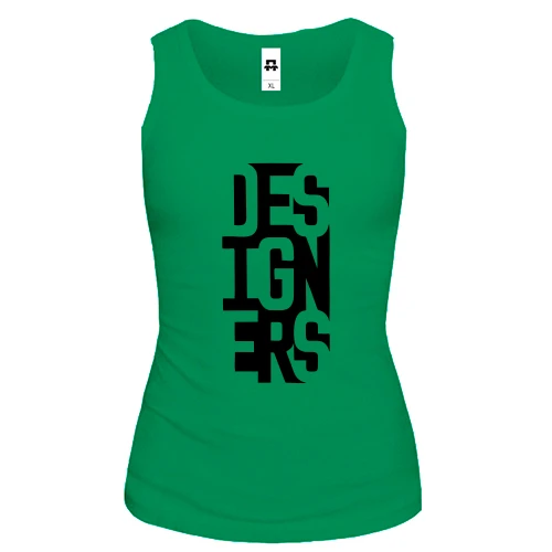 Жіноча майка з написом «DESIGNERS»