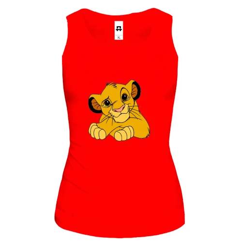 Жіноча майка, Червоний, Lion king