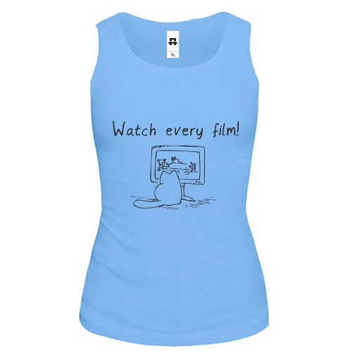 Жіноча майка Simon's cat - vatch every film!