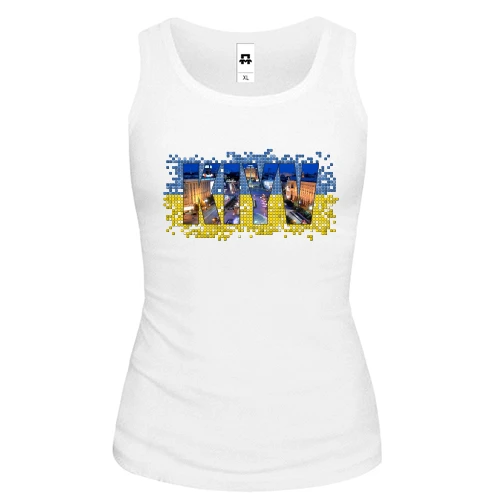 Женская майка, Белый, Киев (2)