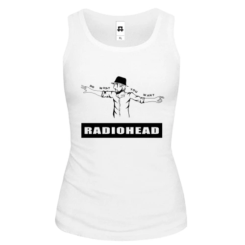 Женская майка, белый, Radiohead (2)