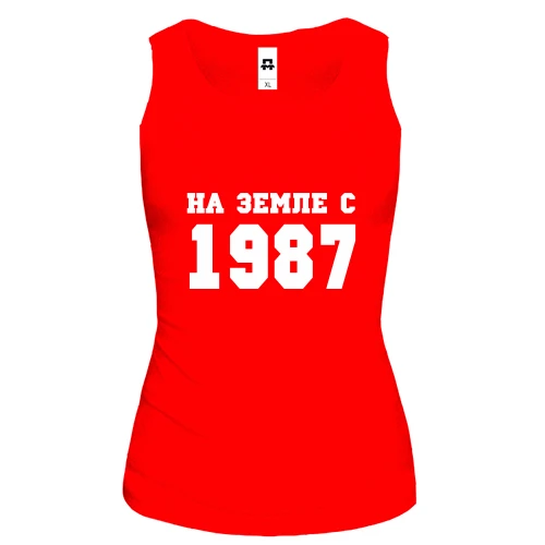 Женская майка На земле с 1987