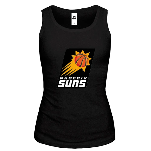 Жіноча майка з м'ячем у польоті та написом Phoenix Suns