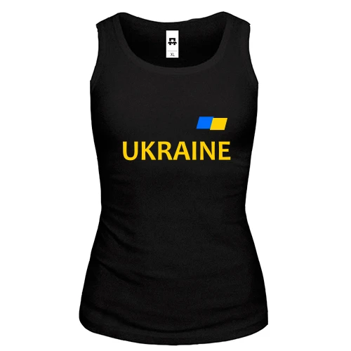 Женская майка, черный, Сборная Украины
