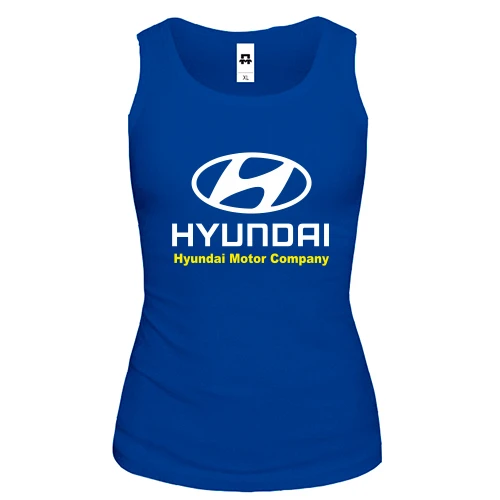 Женская майка, синий, Hyundai