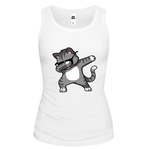 Женская майка Dabbing Cat