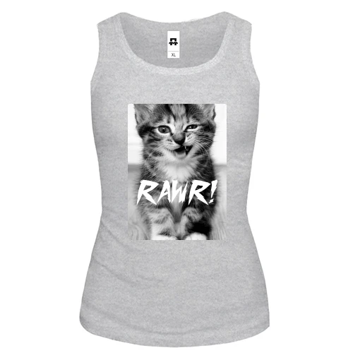 Женская майка Rawr кот