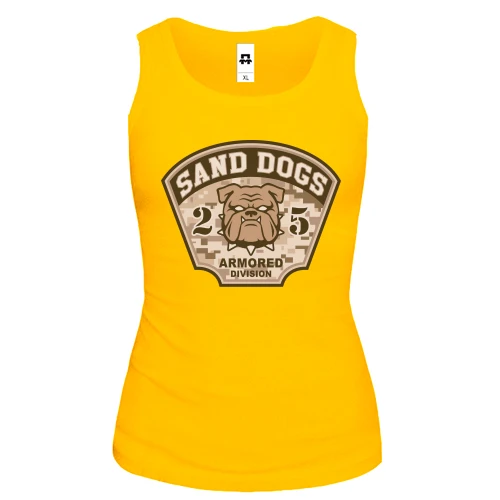Женская майка Sand dogs armored division