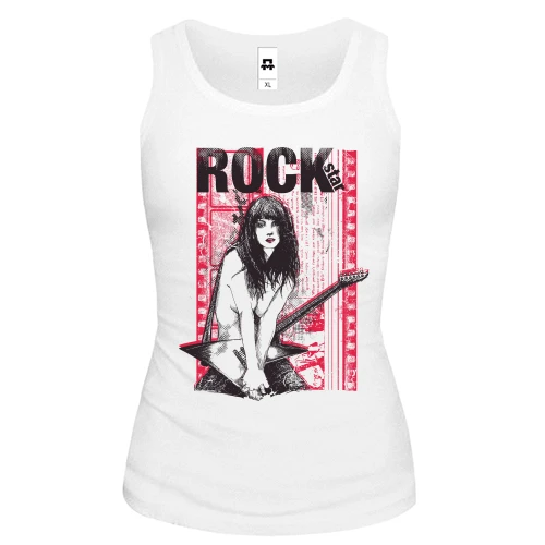 Женская майка rock star girl