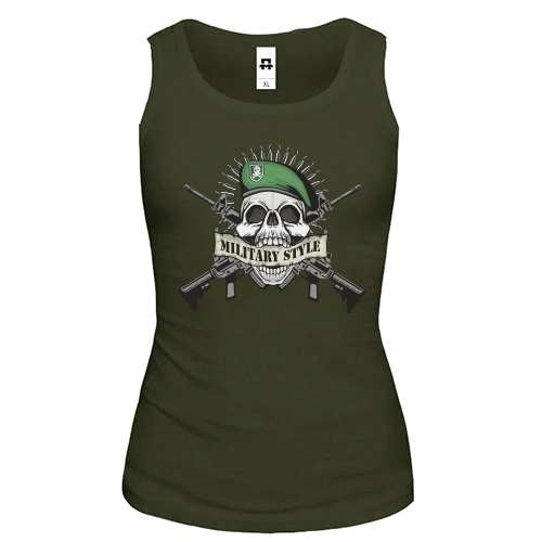 Женская майка military style