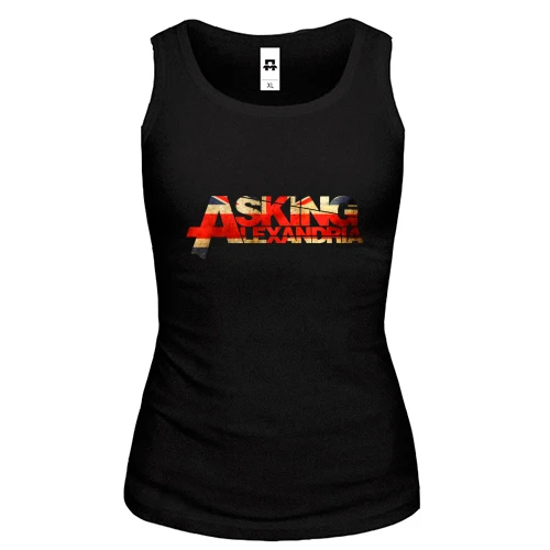 Женская майка с логотипом Asking Alexandria