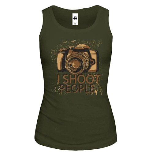 Женская майка i shoot people