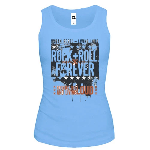 Женская майка rock and roll forever