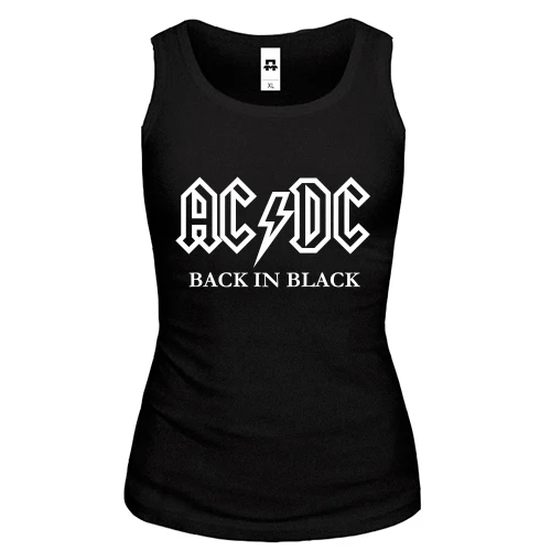 Женская майка AC/DC Black in Black