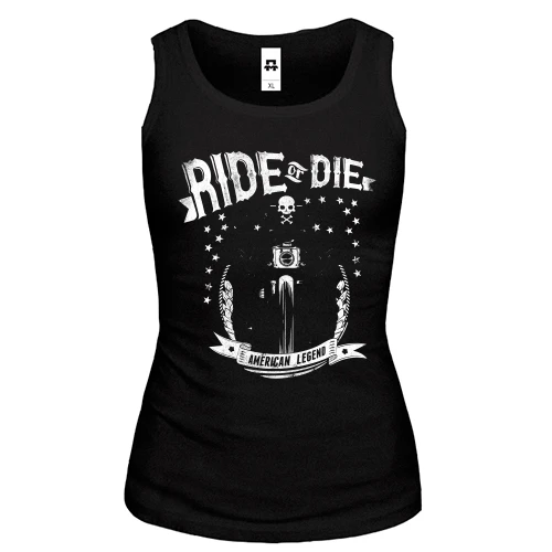Женская майка ride or die american legend